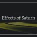 Positive and Negative Effects of Saturn in 12 Houses